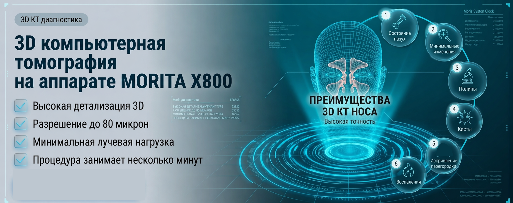 Преимущества 3D КТ носа
